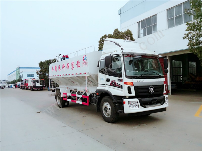 福田欧马可20方散装饲料运输车  猪饲料车价格 鸡饲料车厂家报价