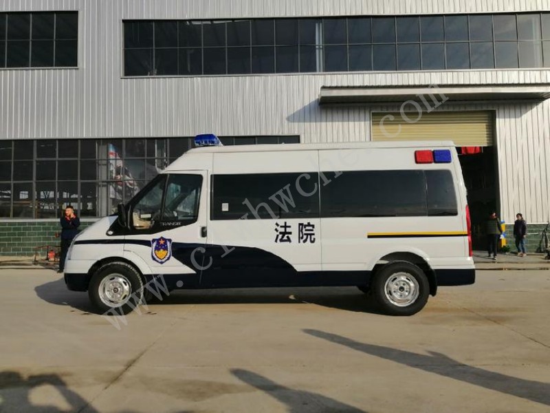 福特新世代V348长轴中顶警用囚车